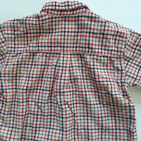 Children's Place Boys Shirt Button Down Red Blue Plaid Corduroy 24 Months - Picture 9 of 12